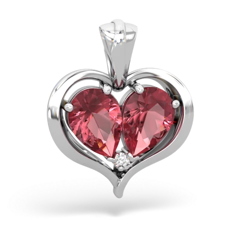 tourmaline half heart whole pendant