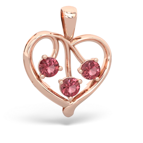 tourmaline love heart pendant