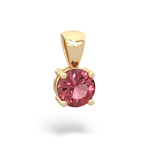 tourmaline round basic pendant