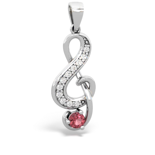 tourmaline treble clef pendant