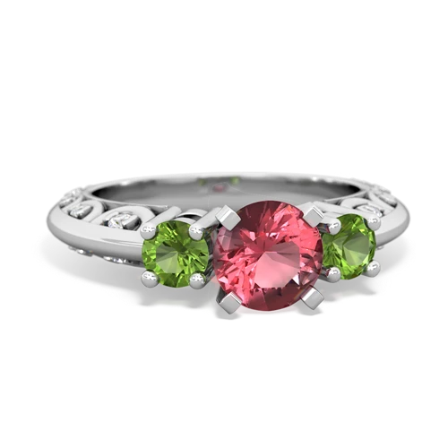 tourmaline-peridot engagement ring