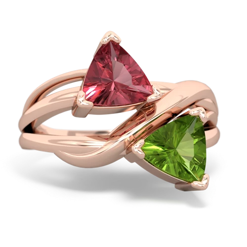 tourmaline-peridot filligree ring