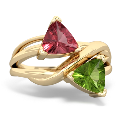 tourmaline-peridot filligree ring