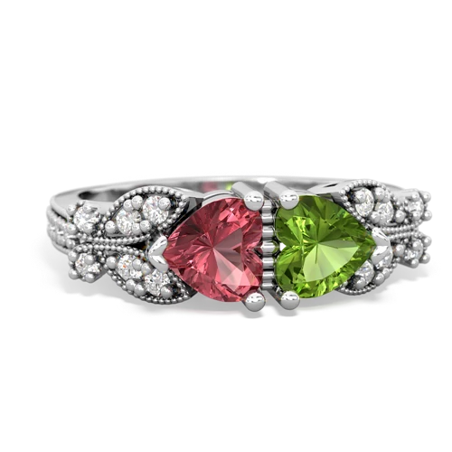 tourmaline-peridot keepsake butterfly ring