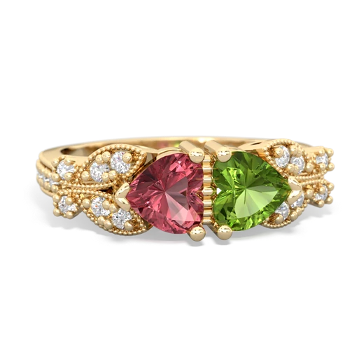 tourmaline-peridot keepsake butterfly ring