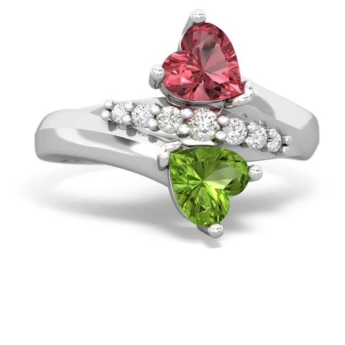 tourmaline-peridot modern ring