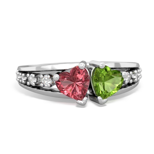 tourmaline-peridot modern ring