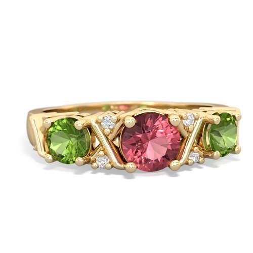 tourmaline-peridot timeless ring