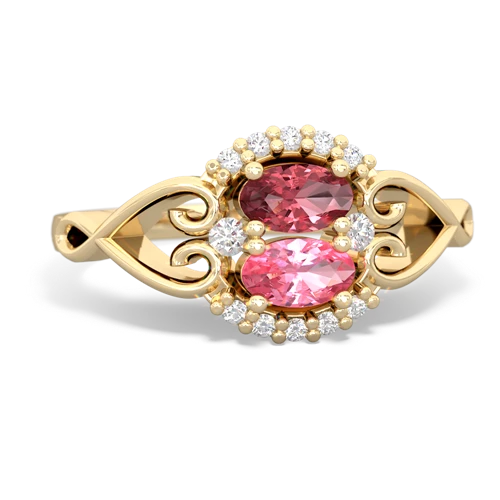 tourmaline-pink sapphire antique keepsake ring