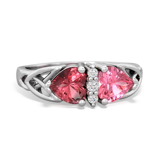 tourmaline-pink sapphire celtic ring