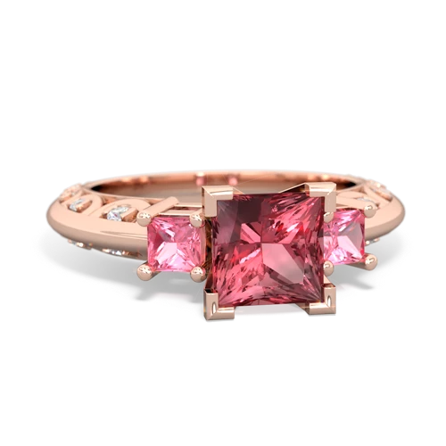 tourmaline-pink sapphire engagement ring