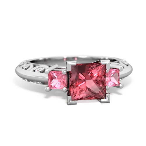tourmaline-pink sapphire engagement ring