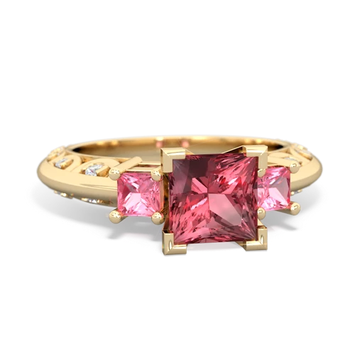 tourmaline-pink sapphire engagement ring