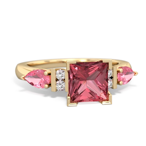 tourmaline-pink sapphire engagement ring