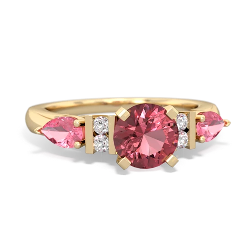 tourmaline-pink sapphire engagement ring