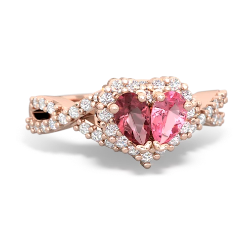 tourmaline-pink sapphire engagement ring