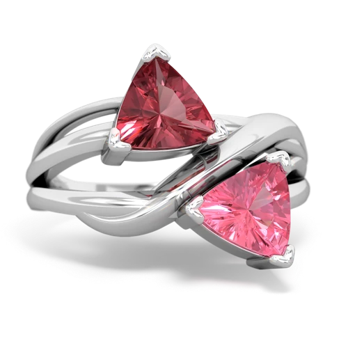 tourmaline-pink sapphire filligree ring