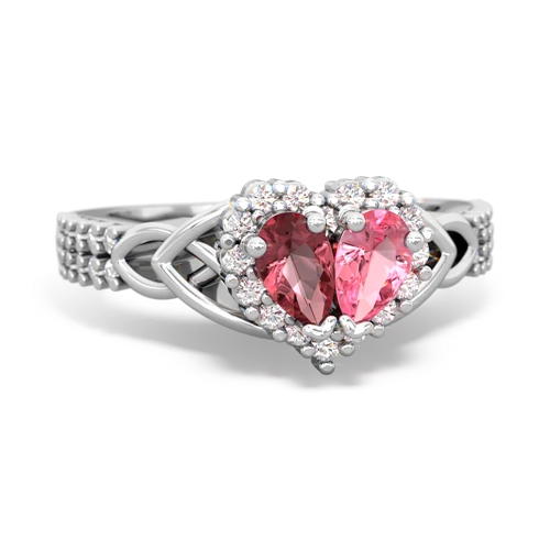 tourmaline-pink sapphire keepsake engagement ring