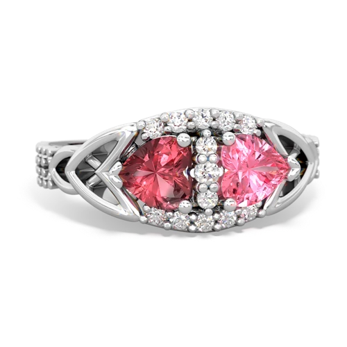 tourmaline-pink sapphire keepsake engagement ring