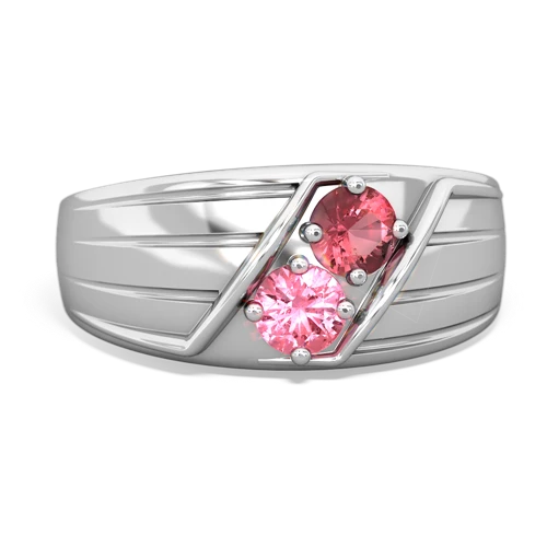 tourmaline-pink sapphire mens ring