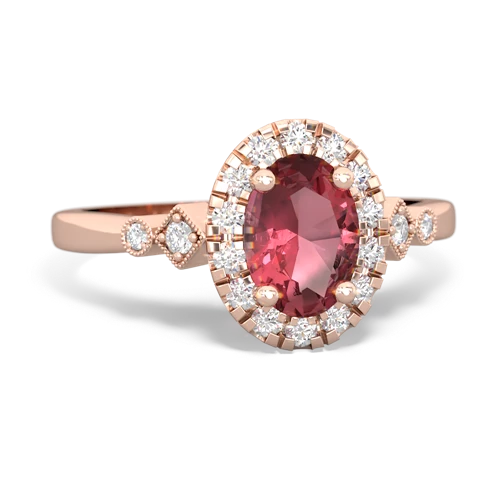 tourmaline antique halo ring