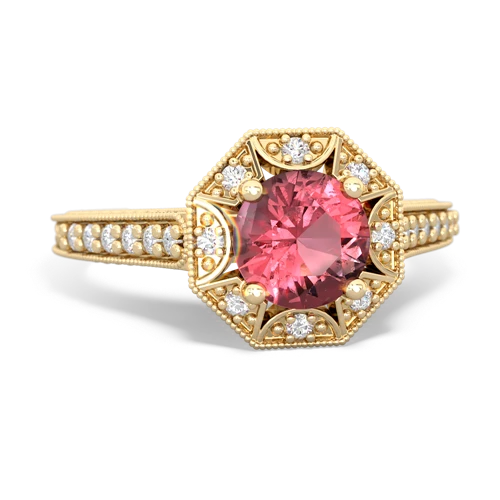 Pink Tourmaline Art-Deco Starburst Genuine Pink Tourmaline ring Ring