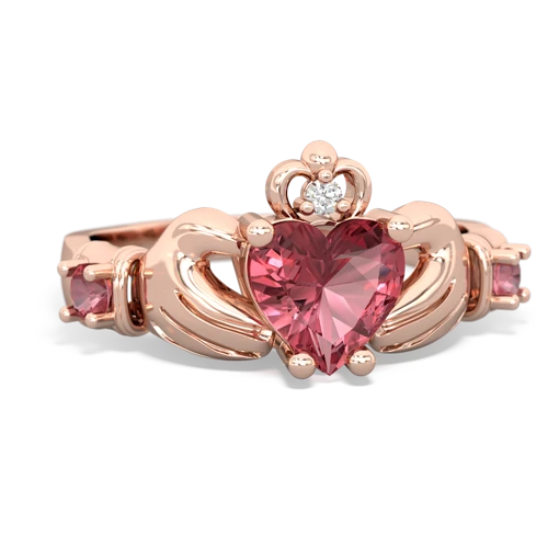 Pink Tourmaline Genuine Pink Tourmaline with  and  Claddagh ring Ring
