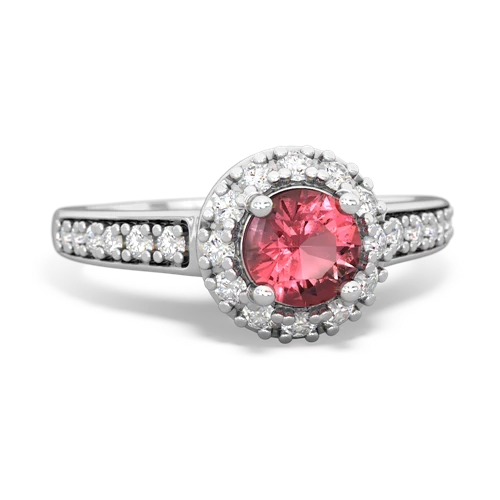 Pink Tourmaline Diamond Halo Genuine Pink Tourmaline ring Ring
