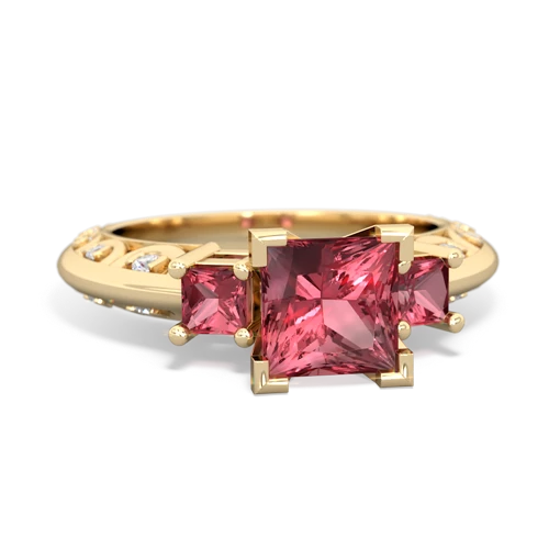 Pink Tourmaline Genuine Pink Tourmaline with  and  Art Deco ring Ring
