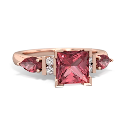 Pink Tourmaline Genuine Pink Tourmaline with  and  Engagement ring Ring