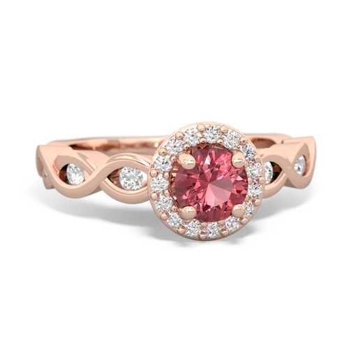 Pink Tourmaline Infinity Engagement Genuine Pink Tourmaline ring Ring