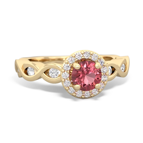 Pink Tourmaline Infinity Engagement Genuine Pink Tourmaline ring Ring