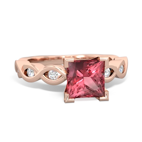 Pink Tourmaline Infinity Engagement Genuine Pink Tourmaline ring Ring