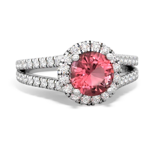 tourmaline halo pave ring