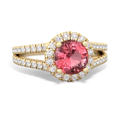 tourmaline halo pave ring