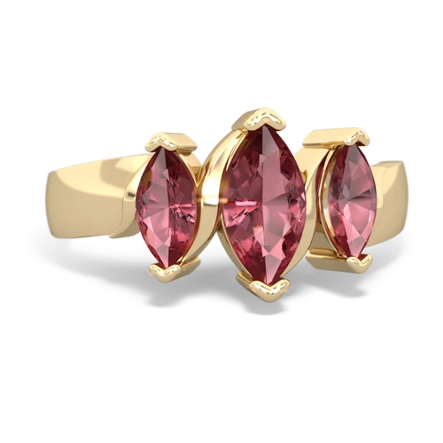 Pink Tourmaline Genuine Pink Tourmaline with  and  Three Peeks ring Ring