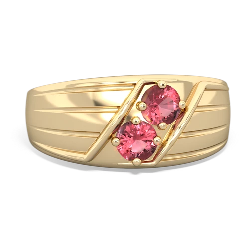 Pink Tourmaline Art Deco Men's Genuine Pink Tourmaline ring Ring