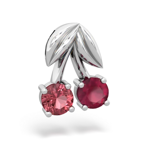 tourmaline-ruby cherries pendant