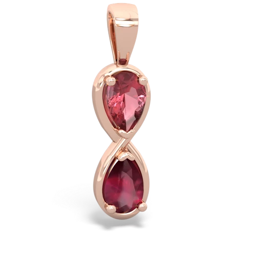 tourmaline-ruby infinity pendant