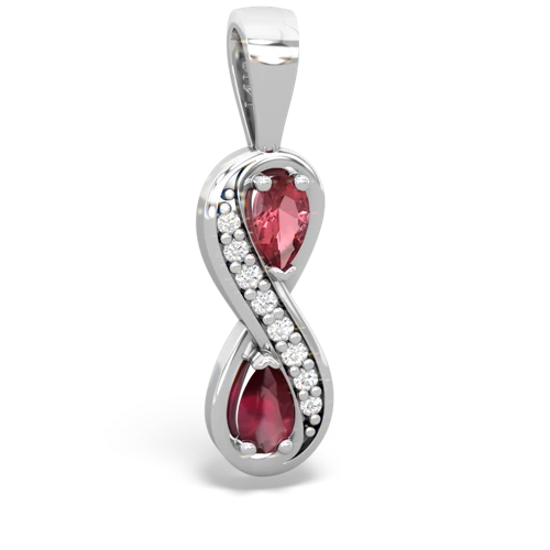 tourmaline-ruby keepsake infinity pendant