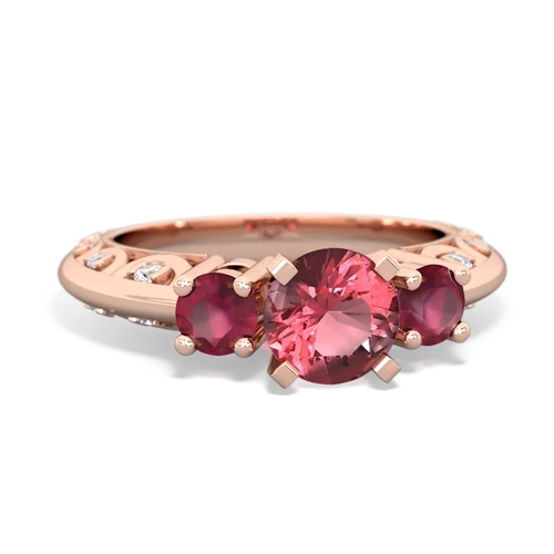 tourmaline-ruby engagement ring