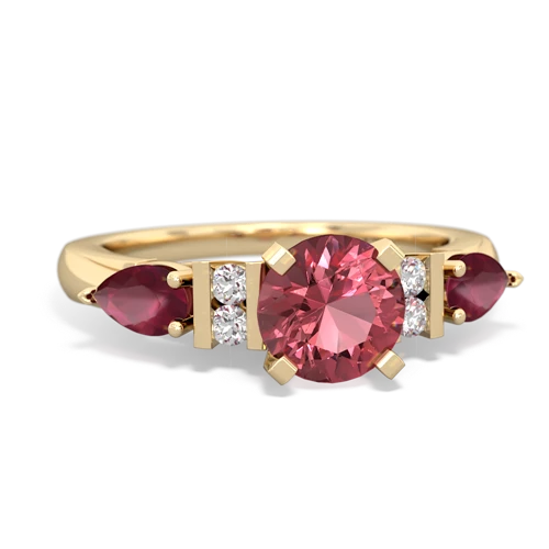 tourmaline-ruby engagement ring