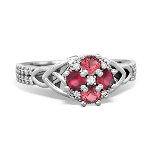 tourmaline-ruby engagement ring