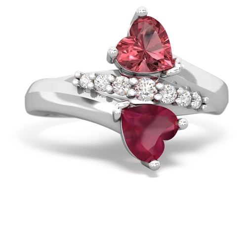 tourmaline-ruby modern ring