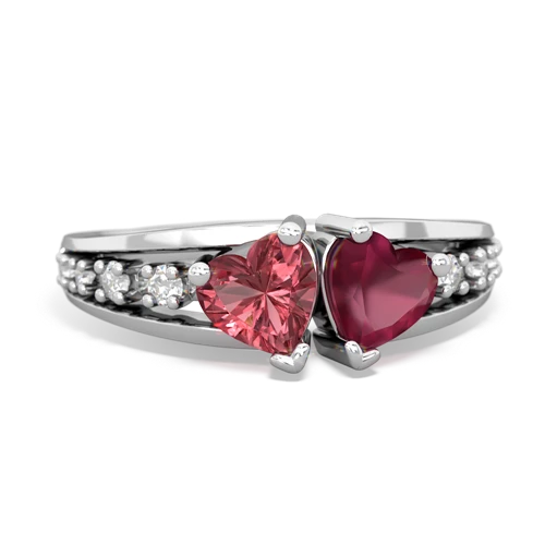 tourmaline-ruby modern ring