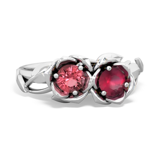 tourmaline-ruby roses ring
