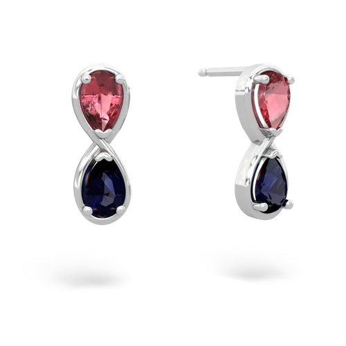tourmaline-sapphire infinity earrings
