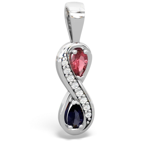 tourmaline-sapphire keepsake infinity pendant