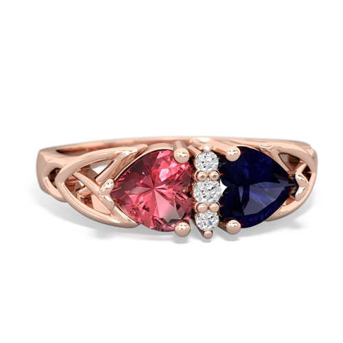 tourmaline-sapphire celtic ring