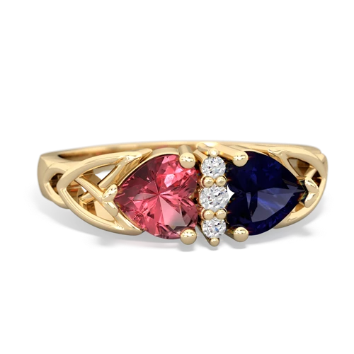 tourmaline-sapphire celtic ring